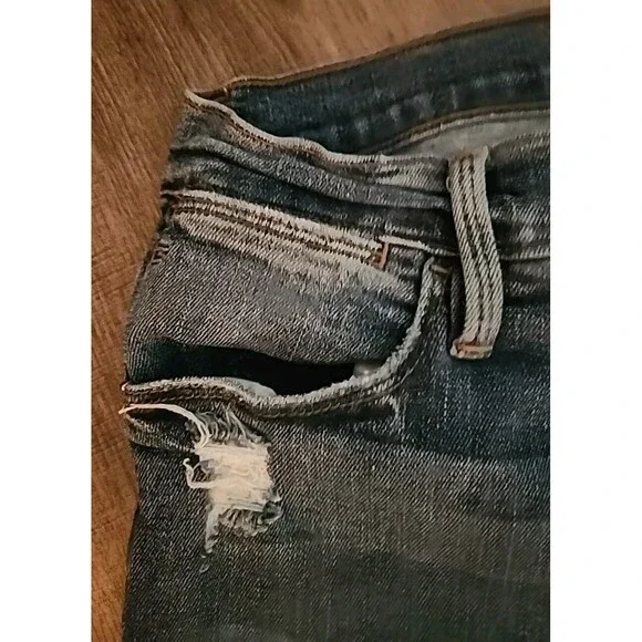 FRAME Jeans Womens 26 Blue Le High Straight Medium Wash Stretch Denim 26×27 - Picture 5 of 9